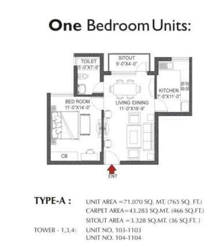 1 BHK Flat for Sale